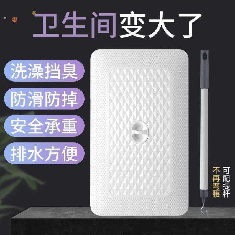 蹲便器盖板厕所密封盖防臭堵臭器化妆室通用挡板蹲坑盖板蹲厕盖板