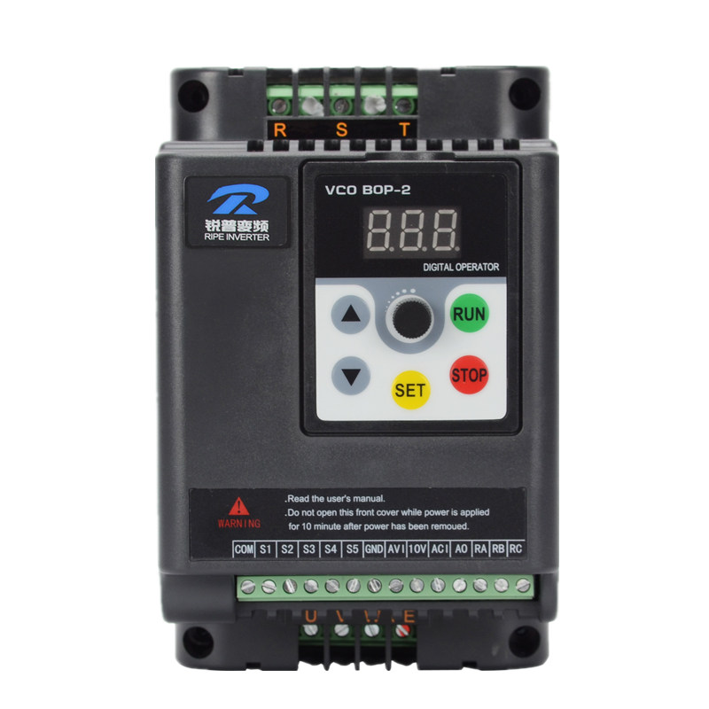 锐普单相220v转三相380v1.5-2.2-3-4-5.5-7.5-11kw变频器电机调速
