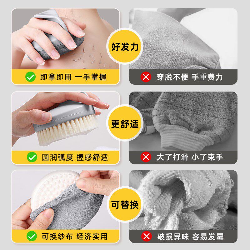 尹秀搓澡神器强力搓泥搓澡巾女士专用搓澡刷搓背擦男洗澡巾戳家用