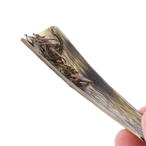 合金茶勺茶匙古典花纹茶叶铲子茶则日式茶勺茶道茶荷功夫茶具配件