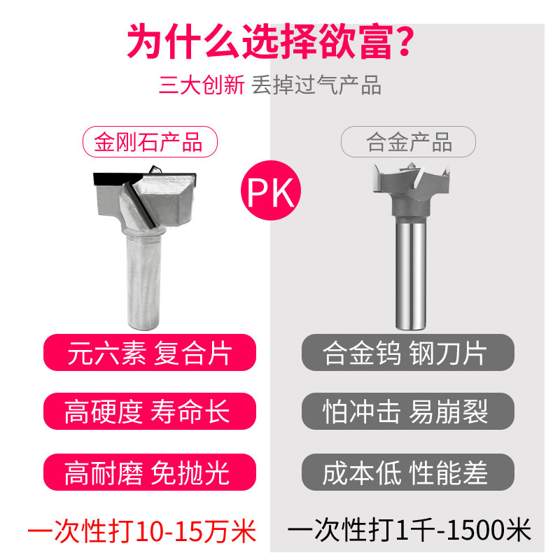 金刚石木工合页铰链钻数控雕刻钻孔沉头铰链排钻取孔刀35开孔器