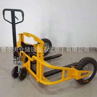 1 Ton Outdoor Rough Terrain Hand Pallet Truck Rubber Tires