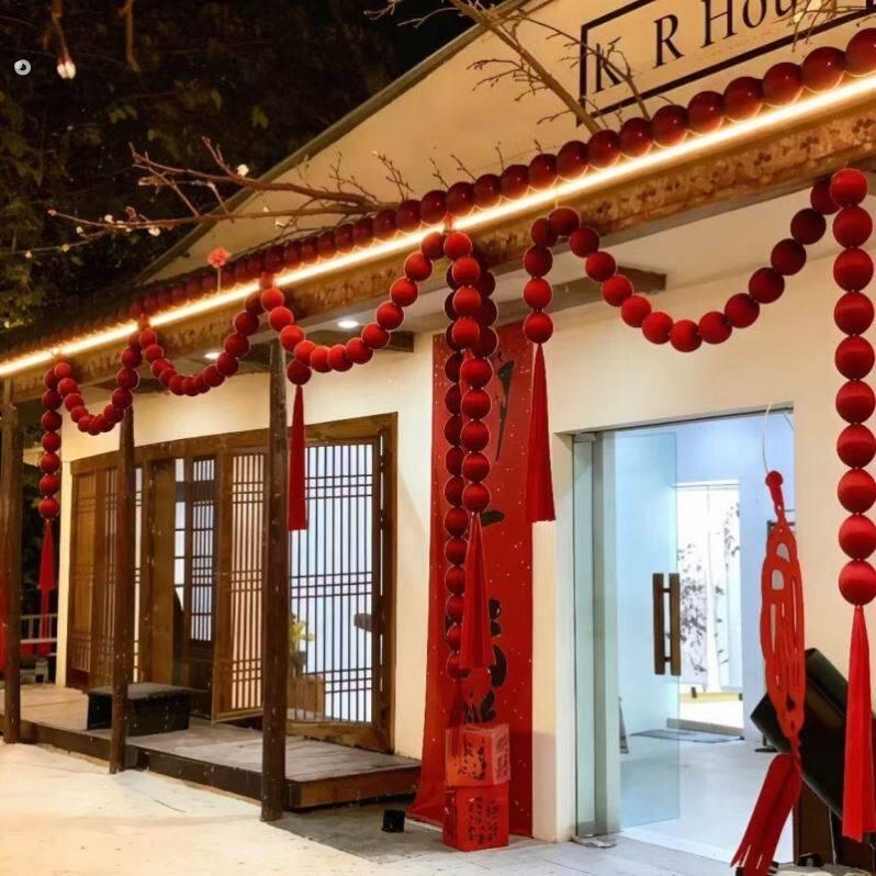 2026新年装饰挂件马年春节氛围布置过年商场店铺门头红色挂饰喜庆