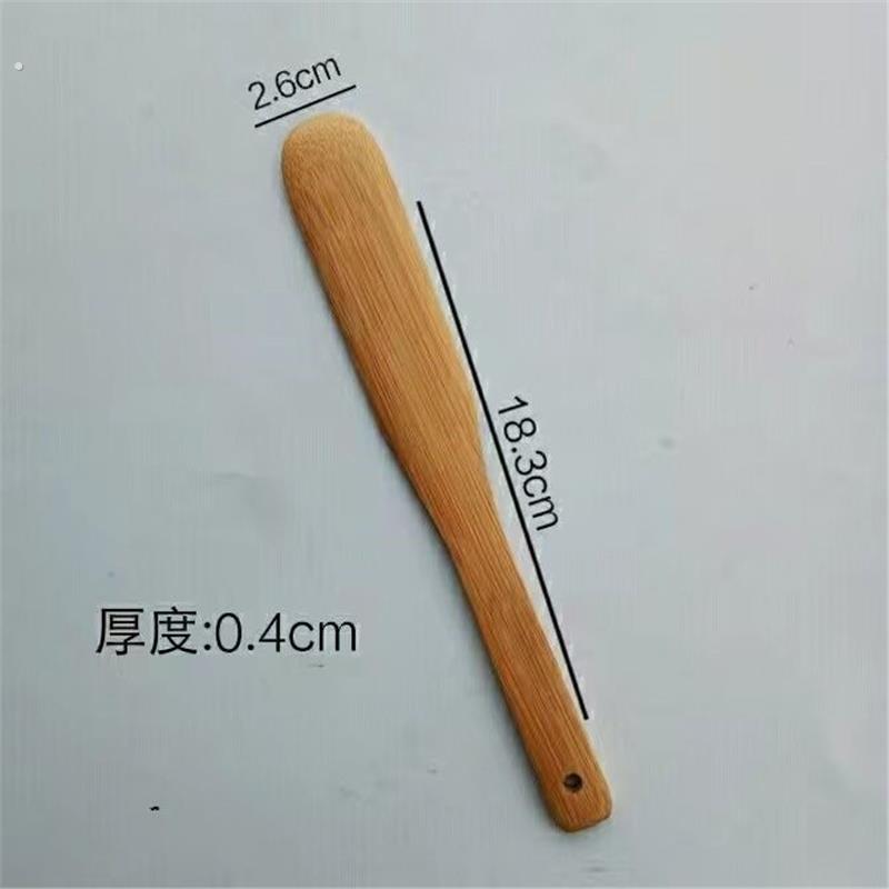 打磨光滑手工竹片竹板竹节圆形头刮板木棍木片馄饨水饺馅挑搅拌棍