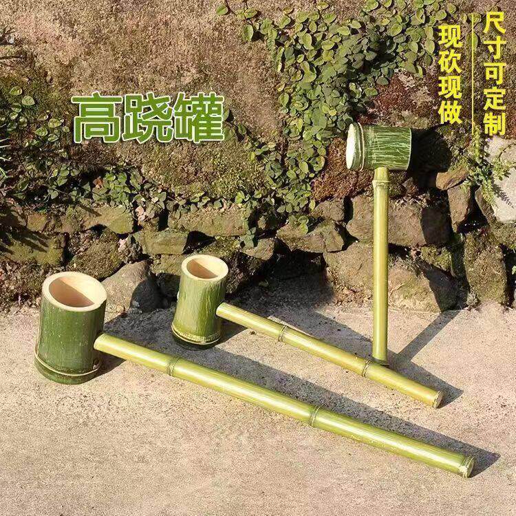 竹筒制品舀水器打水器勺子新鲜竹子加长长柄瓢水勺水瓢老式农村