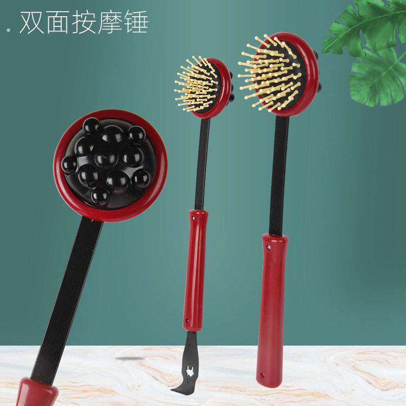 塑料经络按摩仿8号拍打捶背器按摩器 伸缩带痒痒挠两用按摩捶