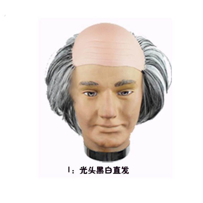 秃头头套光头秃顶搞笑假发东洋武士耶诞节万圣节化妆舞会道具演出