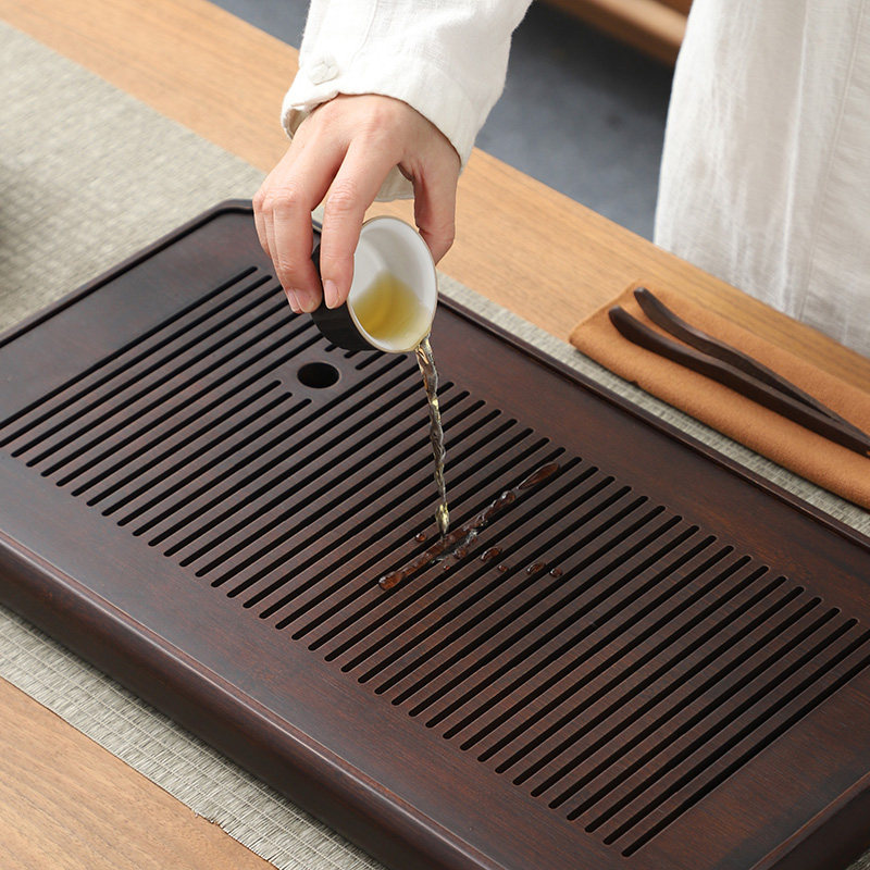 2025新款茶盘家用简约茶海沥水盘茶具托盘竹制储排水功夫干泡茶台