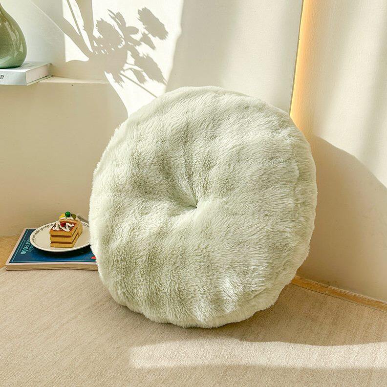 甄选冬季现简约兔毛绒坐垫加大加厚蒲团垫餐椅垫公室榻榻米飘窗垫