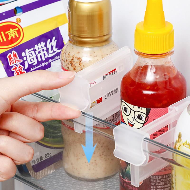冰箱分隔板侧门整理神器分格片可伸缩夹板分割隔断挡板卡扣收纳盒