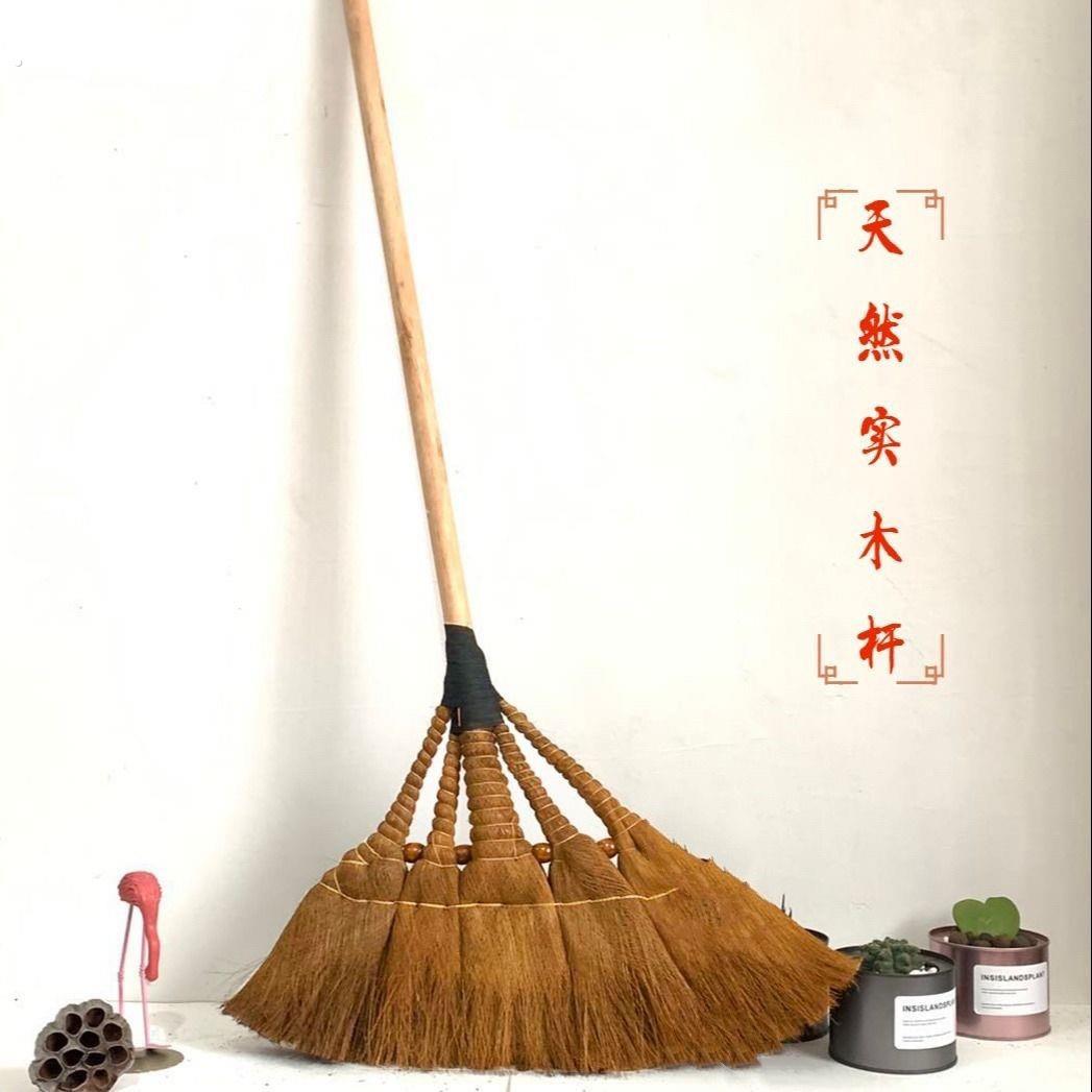 棕榈扫把簸箕套装家用工厂车间老式鬃毛长柄扫帚庭院户外扫地笤帚