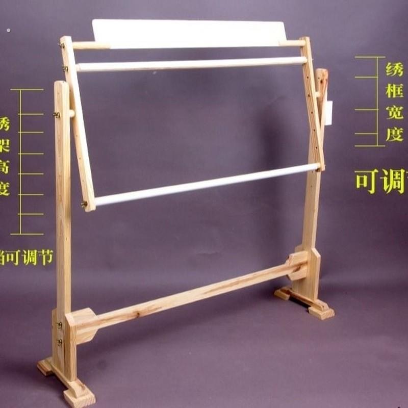 十字绣固定架子大号可调刺绣绷家用实木手持床上台式绣架大小通用