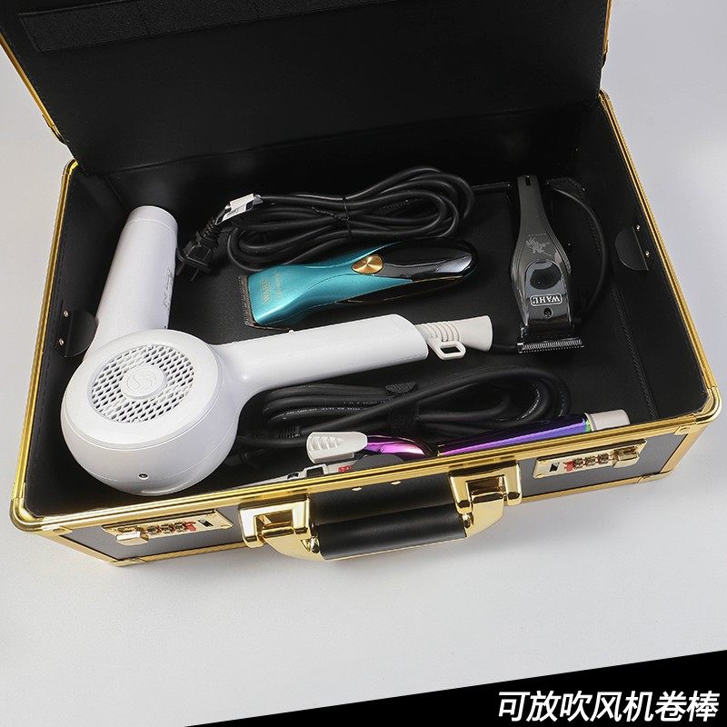 美发工具箱发型师专用复古高端多功能手提箱子潮大号收纳箱理发店