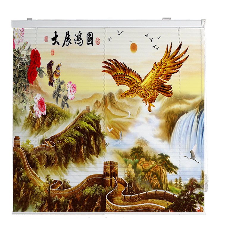 复古哑光原木百叶帘 中古风书房咖啡厅装饰 可定制尺寸防水防潮图片