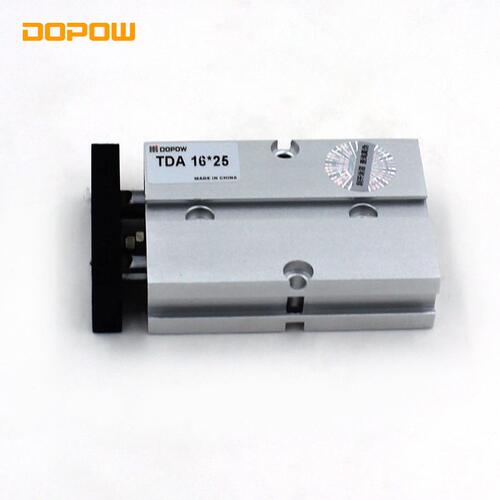 甄选DOPOW  TN32*20缸径双轴气缸双杆铝材质TNTDA双作用双轴源头