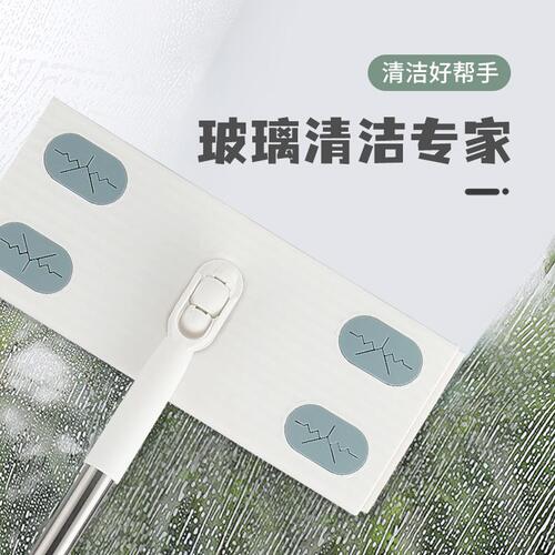 甄选QD4D夹洗脸巾拖把一次性家用静电除尘卫生间干湿两用免手洗懒