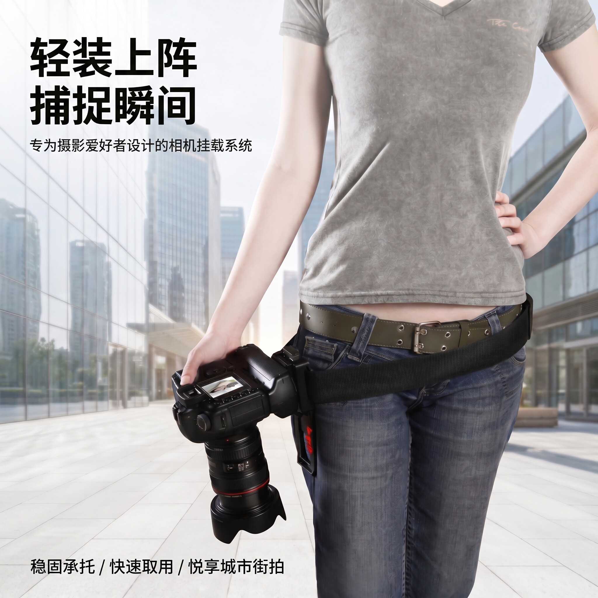 意大利贝嘉B-grip BH相机快挂腰带单反腰挂肩挂包挂快挂系统稳固
