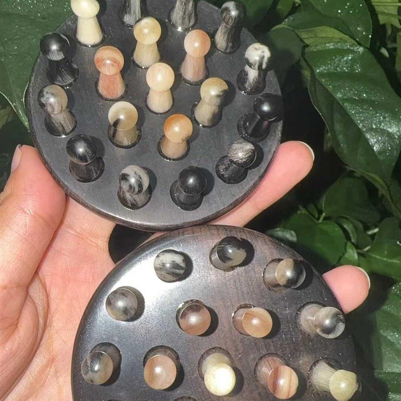 绿檀紫光檀高贵阳经络按摩梳19钉大粗钉酸爽按摩身体刷头皮放松好
