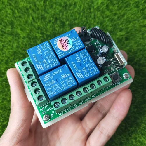 12V -24V4路 车灯喇叭 车尾板大货车灯具电动门开关+J027-4遥控