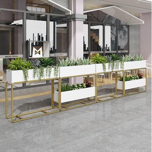 定制户外隔断花架花箱样品屋展示中心花池成品花槽组合隔断围栏铁