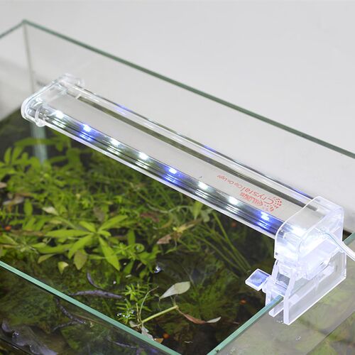 水晶鱼缸灯架水族箱照明灯水族LED小夹灯水草灯迷你节能鱼缸夹灯