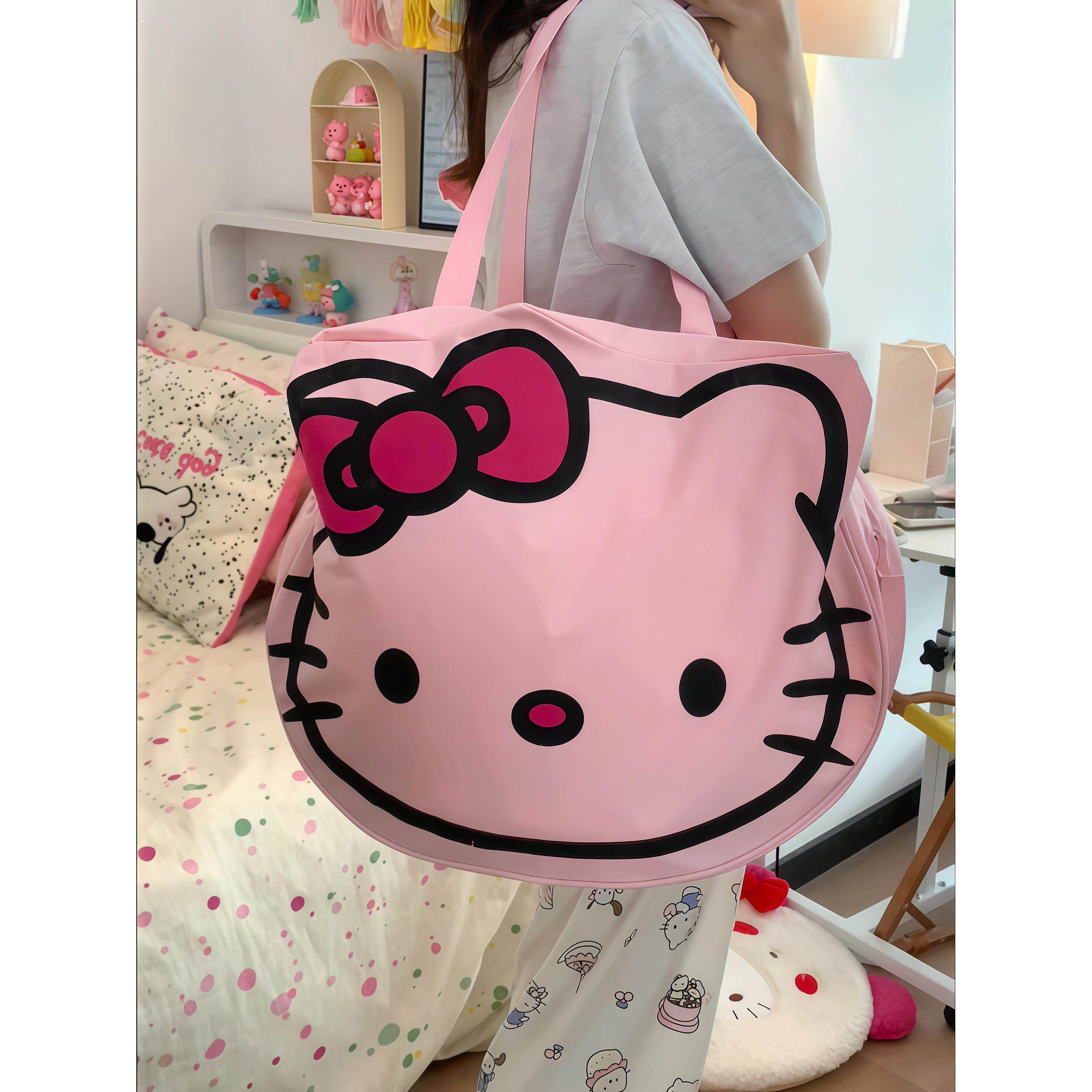 萌猫袋，大学宿舍收纳袋，被子袋，高中住校袋，大容量杂物