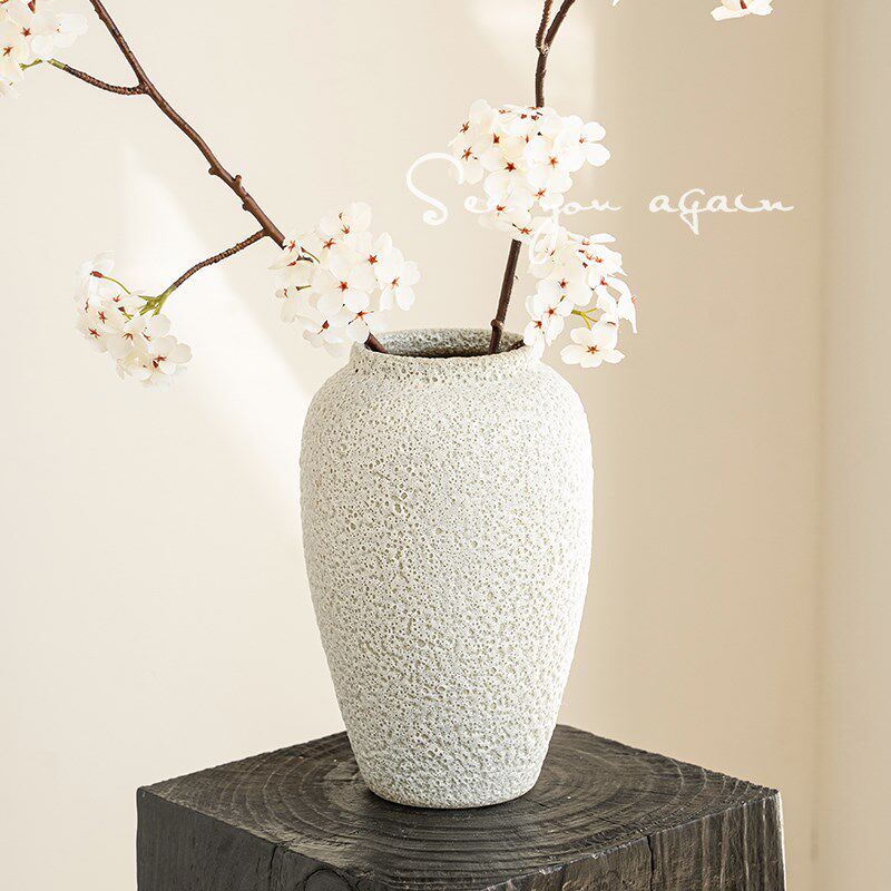花瓶高级感新中式白色陶瓷鲜花百合插花专用绝美客厅餐桌装饰摆件
