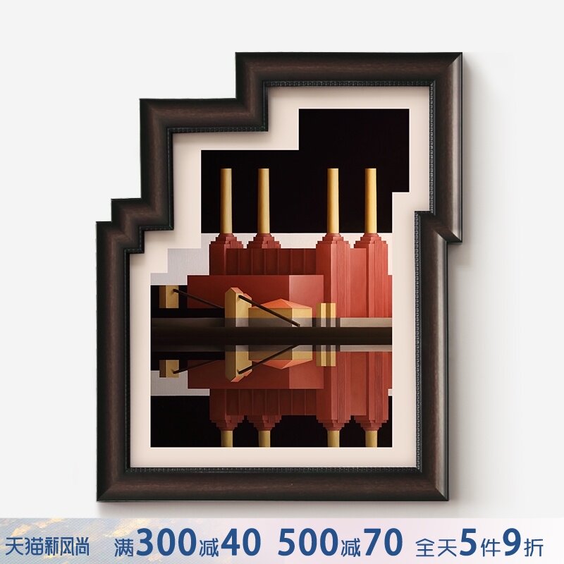 加安加丽欧式小众复古装饰画客厅餐厅玄关轻奢竖版挂画艺术沙发