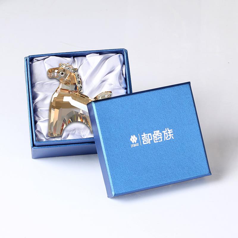 水晶小马桌面摆件十二生肖高档办公桌装饰品创意情人节生日礼物