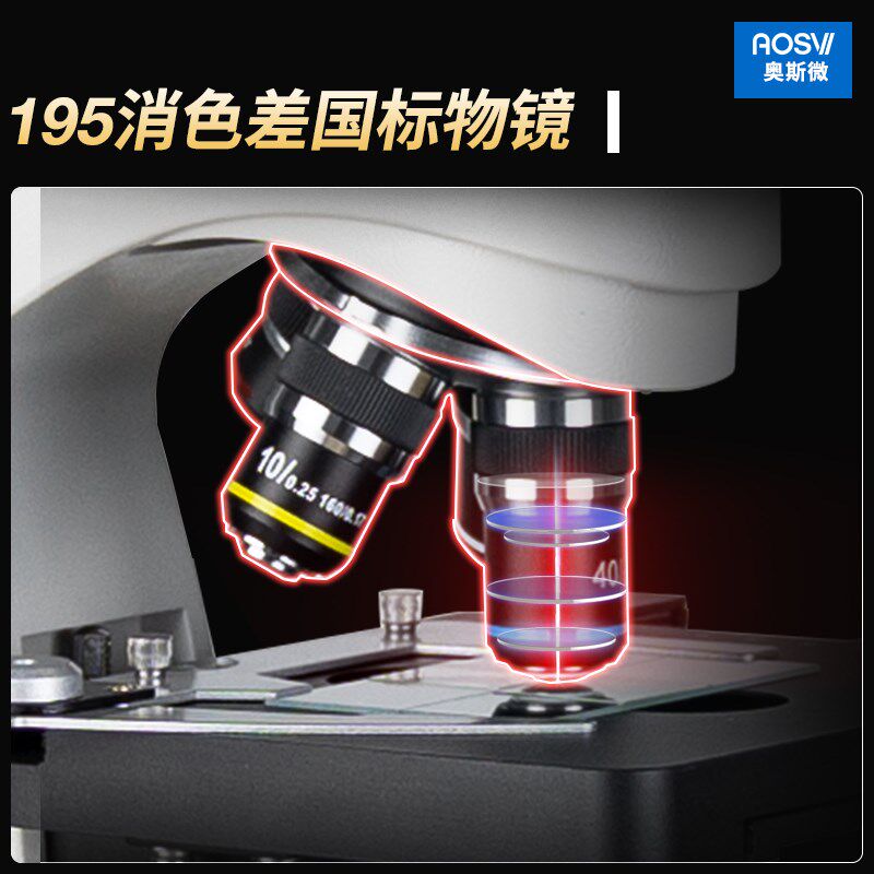 奥斯微科学实验室生物显微镜XSP-H1600升级款高清高倍1600倍高校