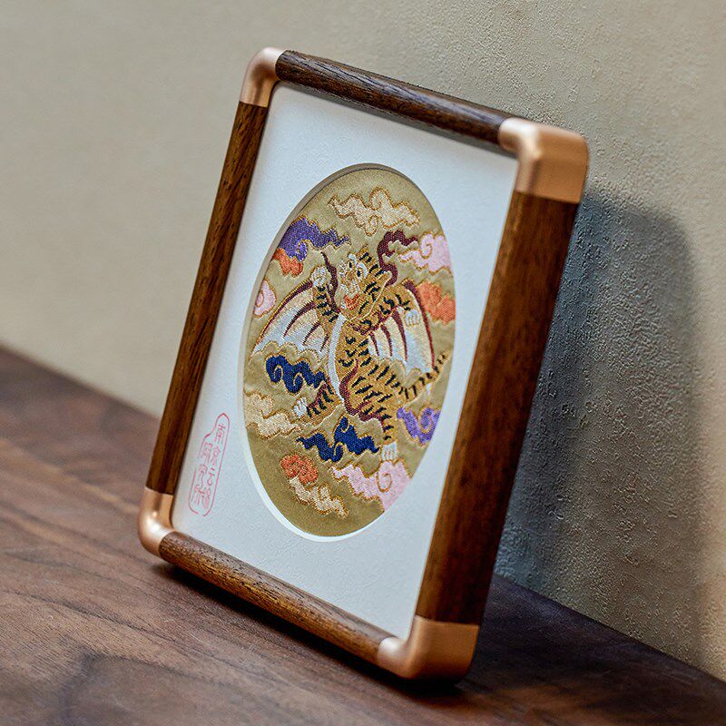 南京云锦研究所老虎摆件中国风非遗手工特色工艺品高档礼品送人