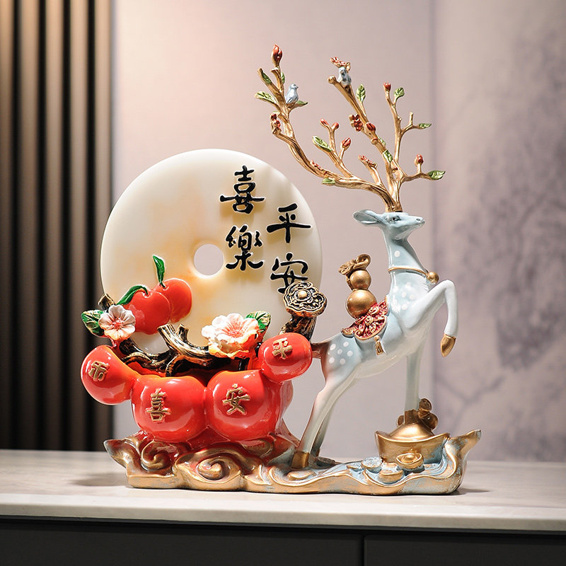 高颜值摆件梅花鹿款式装饰品新中式装修风格搭配客厅卧室桌面摆件