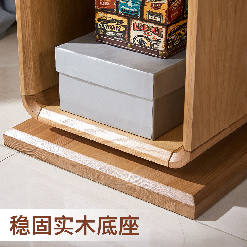 实木多功能穿衣镜子收纳柜试衣镜家用首饰储物可旋转全身镜落地镜