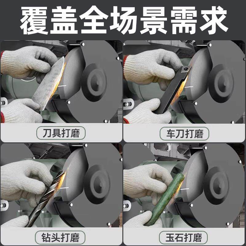 玉豹220V工业级立式砂轮机 落地重型电动磨刀机家用