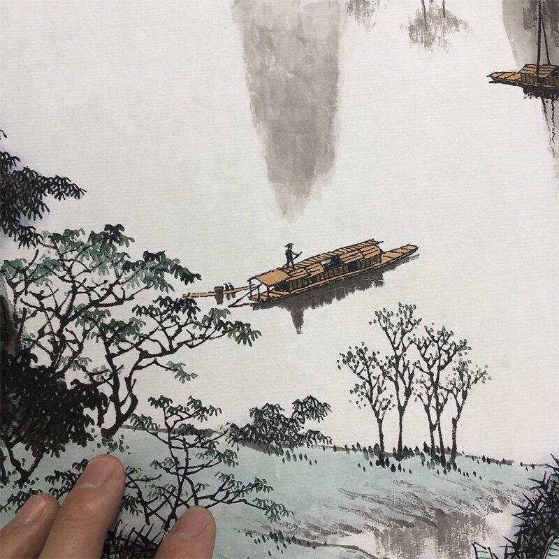白雪石 千峰竞秀 高清微喷复制桂林山水国画客厅办公室新中式挂画