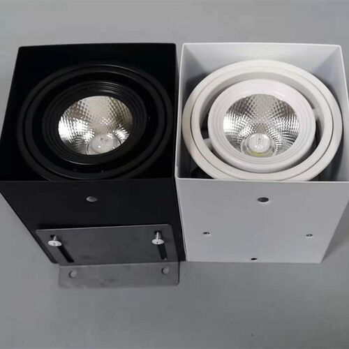 铝方通吊顶专用led灯方形方通cob双头明装格栅筒灯射灯天花斗胆灯