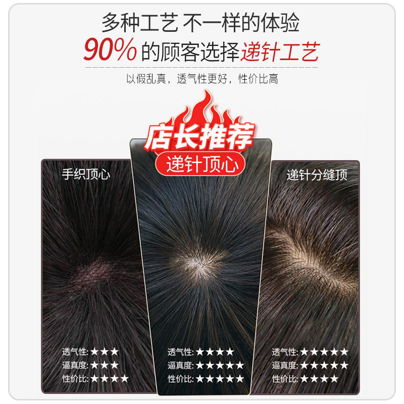 假发真发全真人发全头套女波波头中老年女士妈妈款自然短发真头发