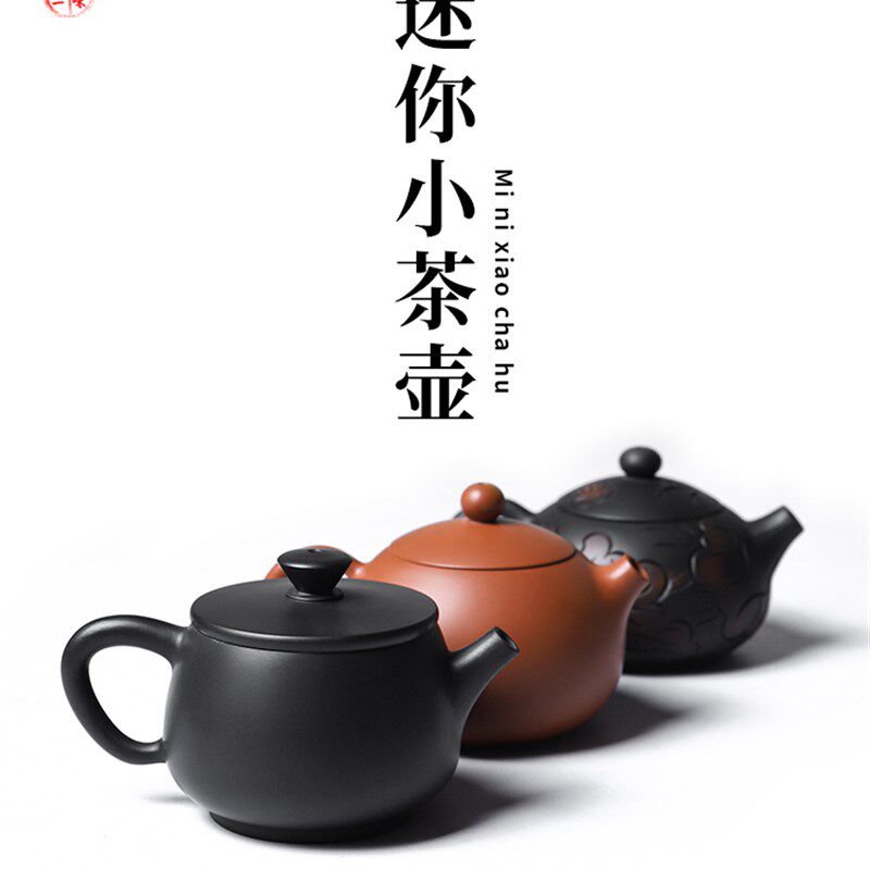 小容量迷你云南建水紫陶茶壶手工泡普洱茶单壶非紫砂家用功夫茶具