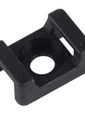 扎带固定座STM-0小号100个尼龙电线卡扣马鞍型螺丝孔座塑料黑色