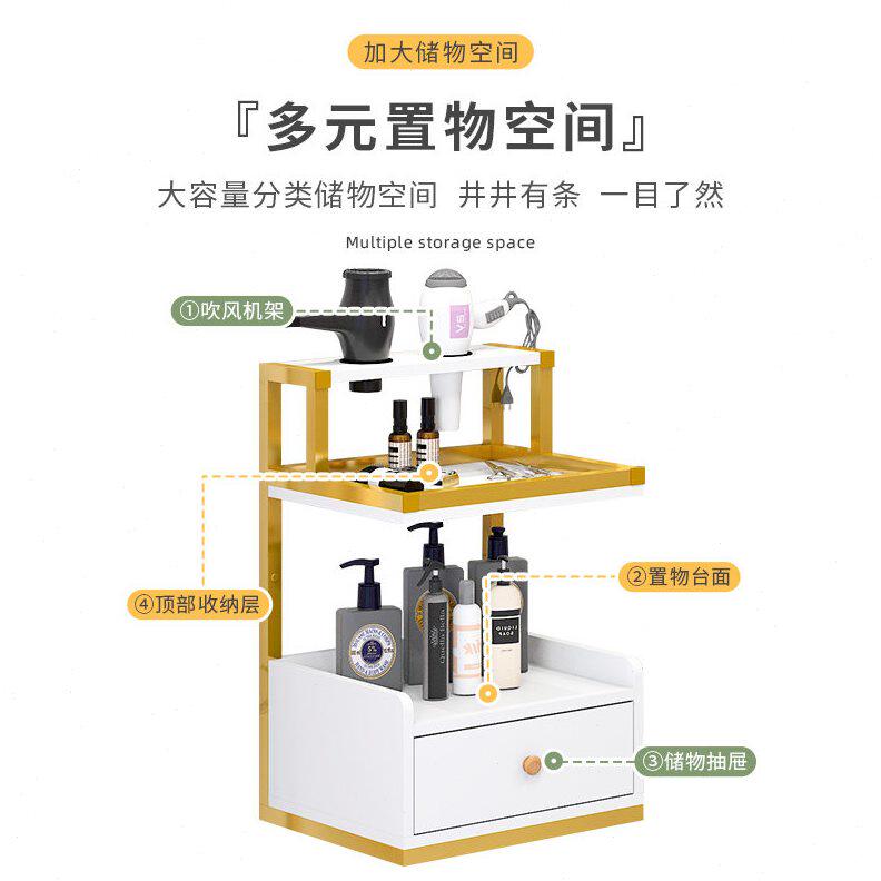 甄选壁挂式理发店工具柜发廊工具台美发店挂墙置物抽屉式剪发风源