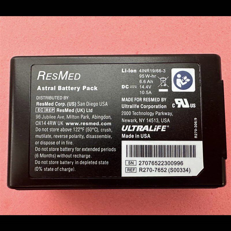 RESMED Astral 100 150 R270止鼾机电池 适用瑞思迈R270-7652仪器