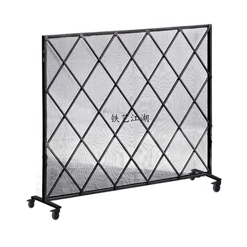 铁艺网格壁炉防烫网防火阻燃隔热围栏家用装饰品欧式火门挡风栅栏