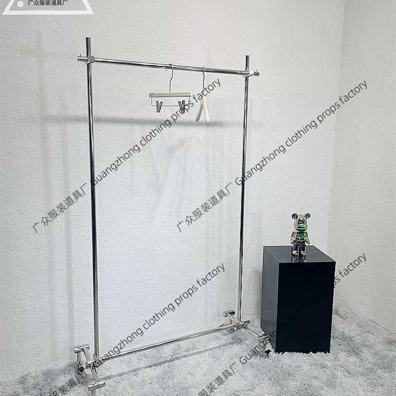 服装店展示架不锈钢中岛架买手店专用架落地式侧挂高端女装陈列架