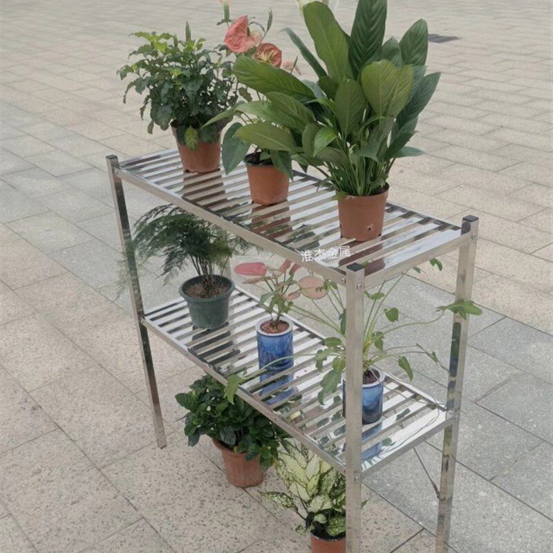 不锈钢新款多层花架子户外防腐阳台置物架菜架立式绿植多肉收纳架