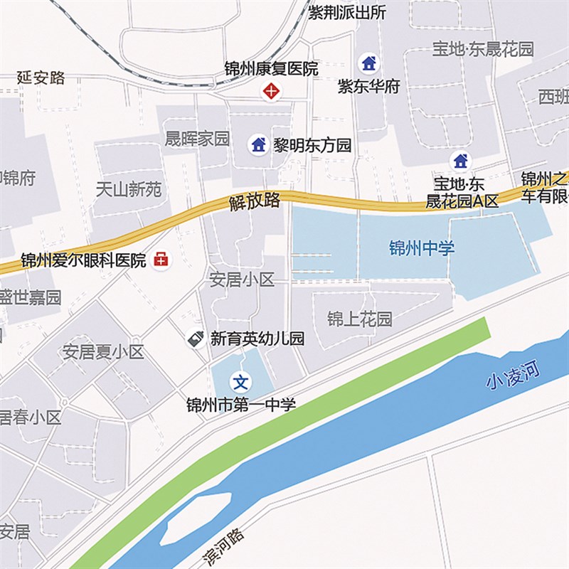 2024新款锦州城区地图办公室挂图高清防水墙壁装饰实物推荐定制