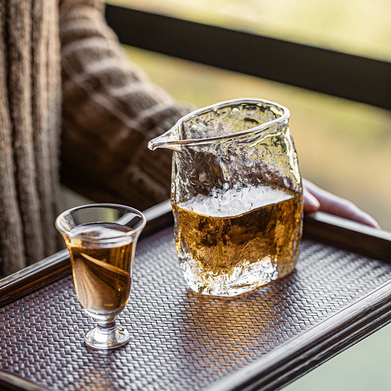 加厚玻璃公杯透明日式公道杯耐热茶海功夫茶具分茶器公道杯玻璃壶
