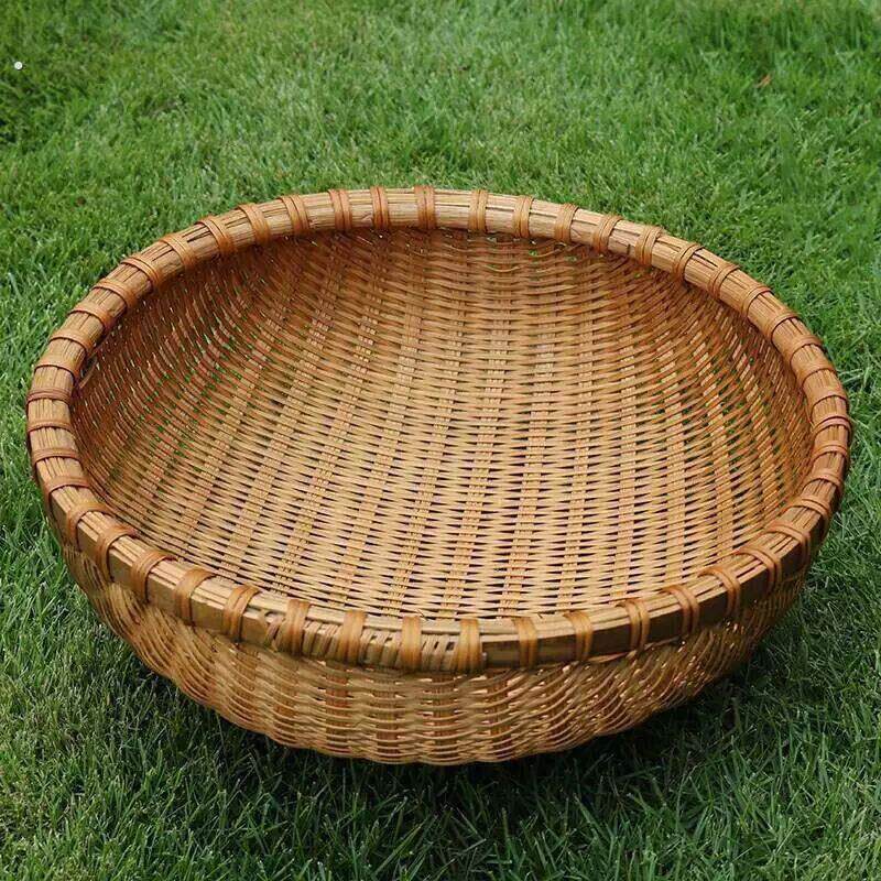 箩筐大箕迷你小竹编篮子厨房田园复古制品竹筲箕特色馒头筐筛子