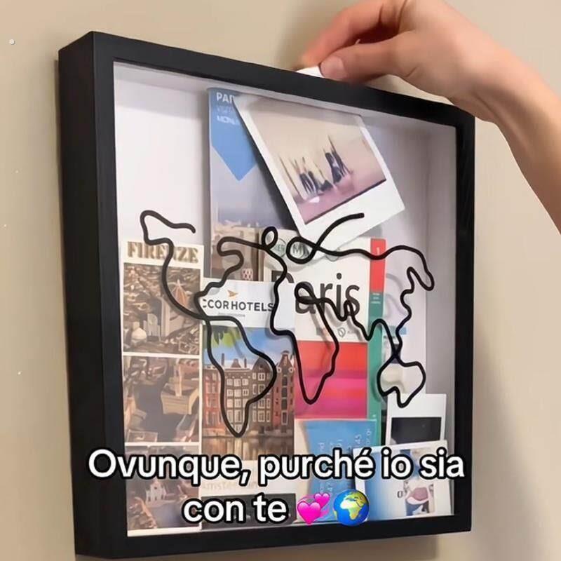 旅行票据收纳门票储存盒旅行记录相框明信片收藏纪念相框收纳盒