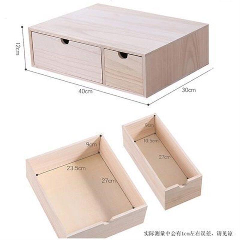 实木桌面收纳盒置物架增高架抽屉单层箱衣服储物办公柜4纸文件柜