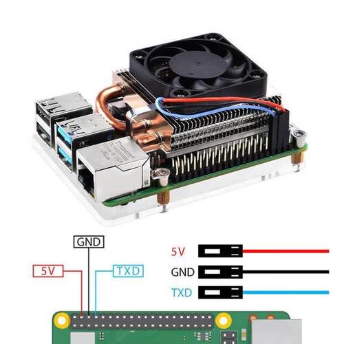 Deskpi适用于树莓派RaspberryPi4B超薄ICE卧式冷却器发货不含主